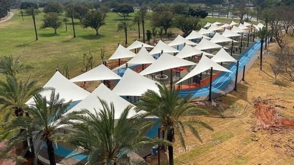 shade sail in the park-Nettingland