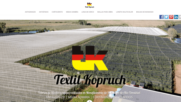 agricultural nets of Textil Kopruch